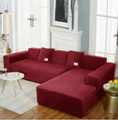 Velvet L Shaped Sofa Cover For Living Room Elastic Furniture Couch Slipcover Chaise Longue Corner Sofa Covers Stretchable