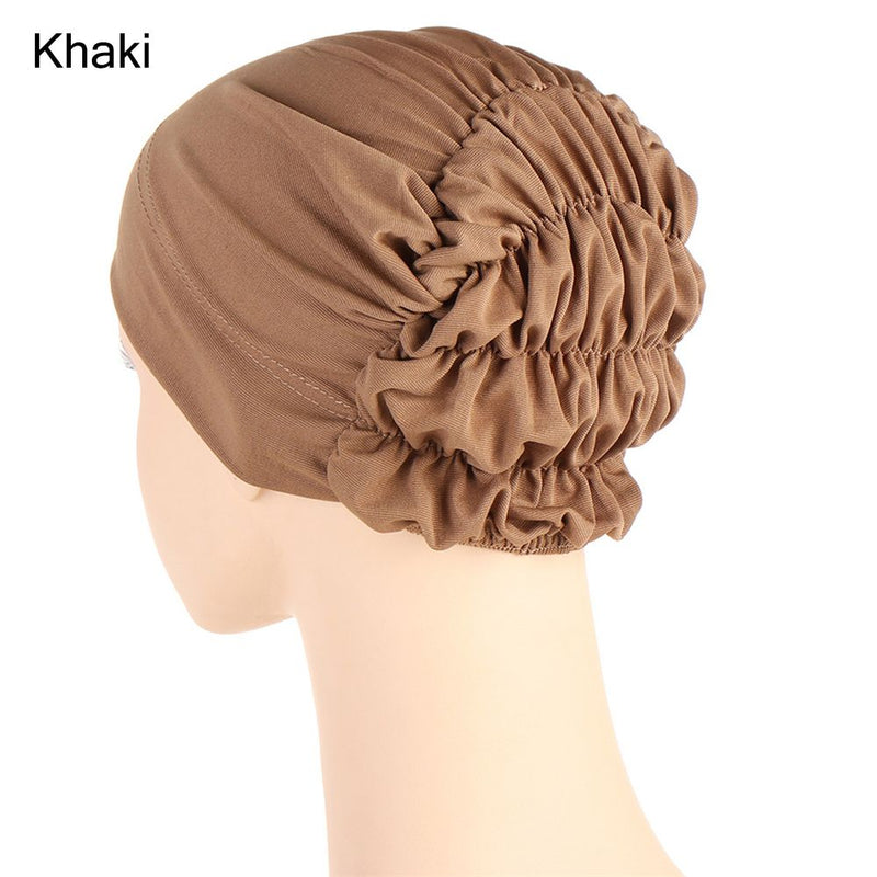 Women Shine Silver Gold Knot Twist Turban Headbands Cap Autumn Winter Warm Headwear Casual Streetwear Female Muslim Indian Hats