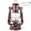 19/25cm Retro Outdoor Camping Kerosene Lamp Portable Lantern Bronze Colored Oil Lamp Vintage Photo Props Outdoor Camping Lights