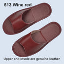 Big sizes Genuine Cow Leather Slippers Homes in indoor slipper open toe sandals men women elderly casual Slides shoes
