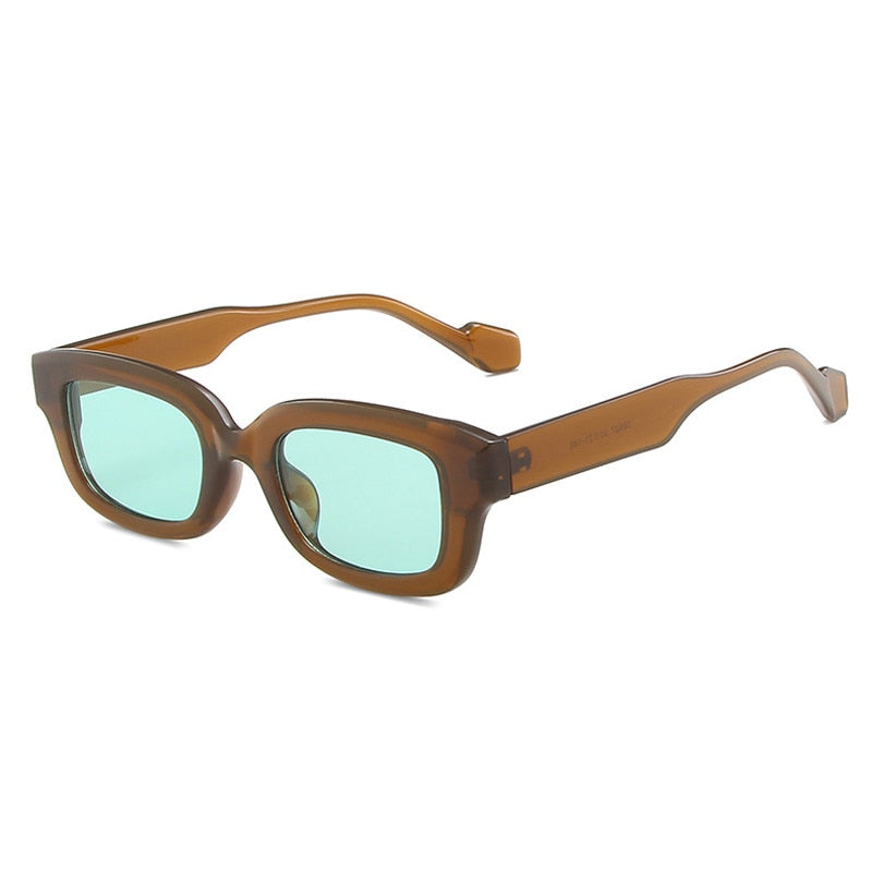 SO&EI Retro Small Rectangle Sunglasses Women Candy Colors Shades UV400 Square Men Sun Glasses