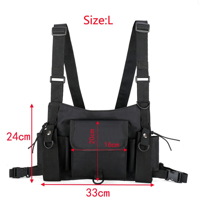 Hip-Hop Men Chest Rig Bag Fashion Unisex Outdoor Vest Backpacks Travel  Chest Pack Sling Bag