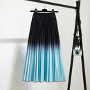 Pleated Skirt Women New  Print Cartoon Pattern  Elastic Women Skirts Big Swing Party Holiday High Waist Skirts