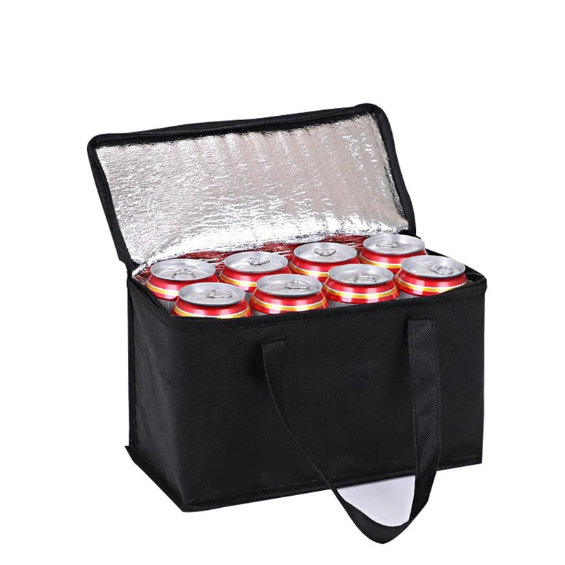 Portable Lunch Cooler Bag Folding Insulation Picnic Ice Pack Food Thermal Bag Drink Carrier Insulated Bags Beer Delivery Bag