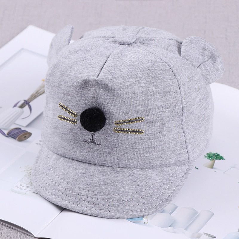 6-24 Months Spring Summer Baby Hat Baby Girls Boys Denim Baseball Cap Kids I Love Mama and Papa Flat Cap Children Sun Hat