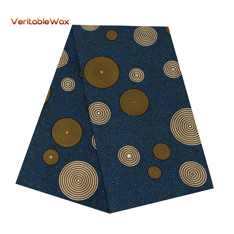 African Wax Polyester Wax Fabric High Quality Ankara Veritablewax African Wax Print Fabric A-6