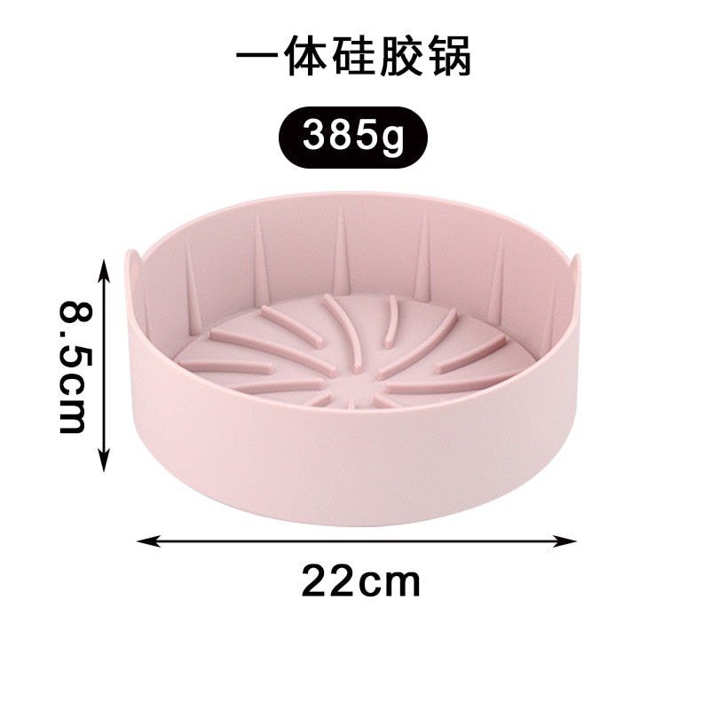 Silicone Pot for Airfryer Reusable Air Fryer Accessories Baking Basket Pizza Plate Grill Pot Kitchen Cake Cooking Baking Tools