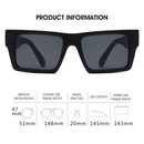 Y2K Square Sunglasses Fashion Colorful Frame Sun Glasses Women Men Retro Street Shooting Shades UV400 Eyeglasses