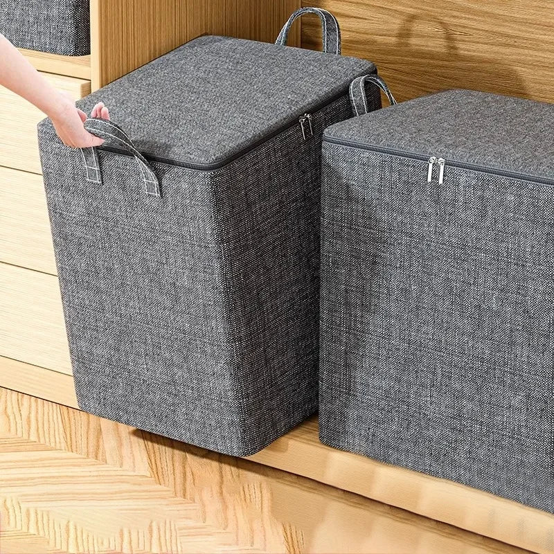 Dustproof Quilt Storage Bag With Zipper Household Storage Box 
Multi Functional Non-woven Home Storage Bag Home Storage supplies