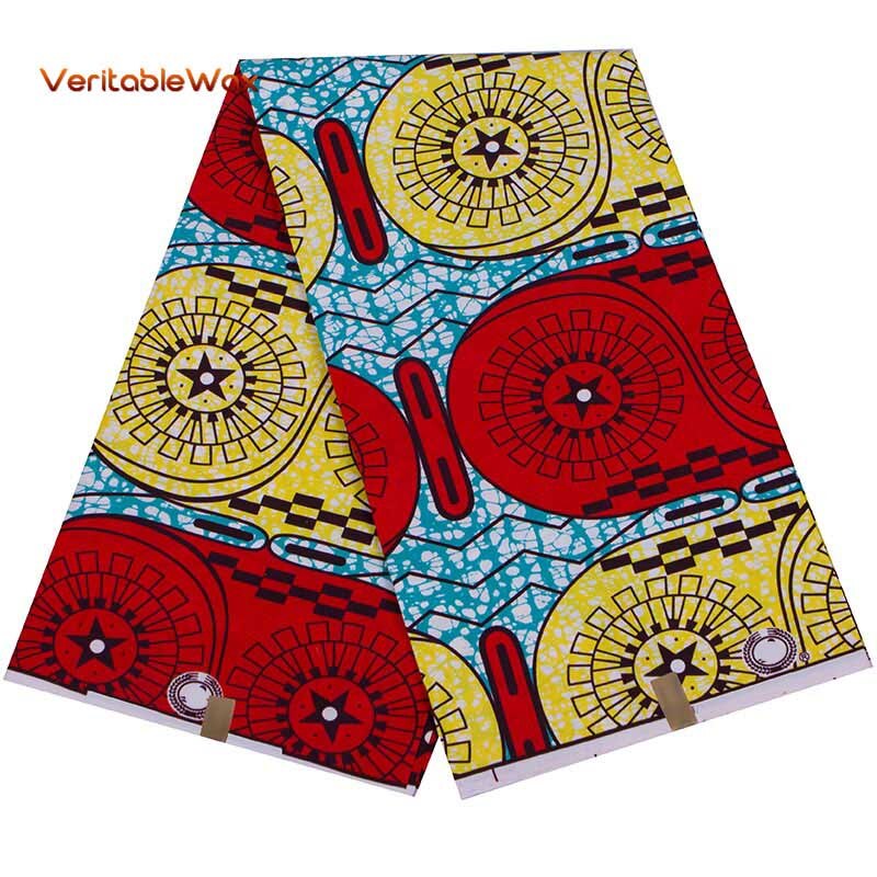 Ankara African Prints Batik Pagne Real Wax Fabric Africa Sewing Wedding Dress Crafts Material 100% Polyester Tissu A-25