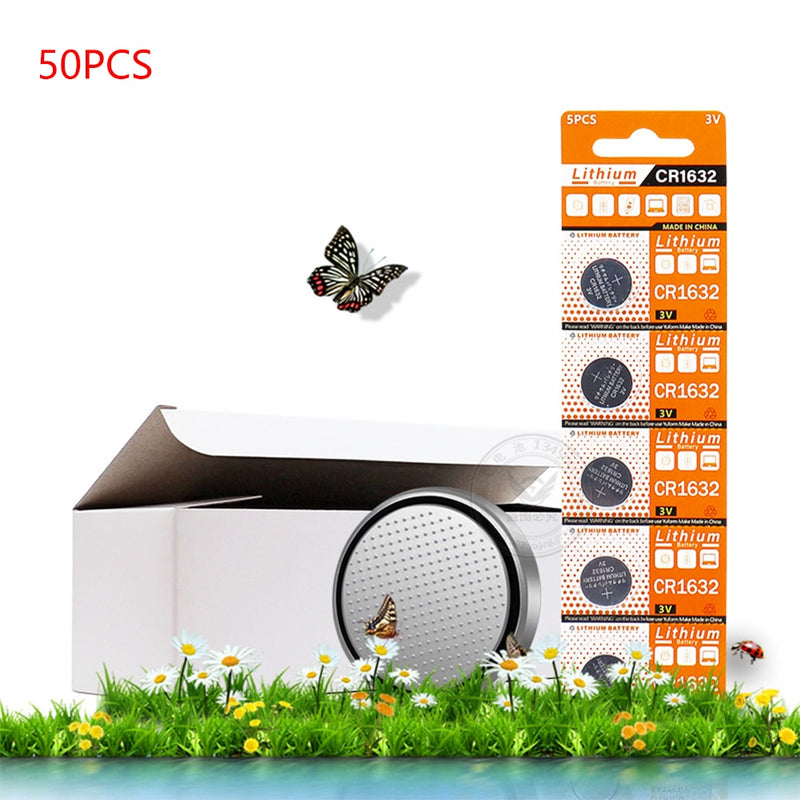 3V 125mAh CR1632 Coin Cells Batteries CR 1632 DL1632 BR1632 LM1632 ECR1632 Lithium Button Battery For Watch Remote Key