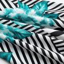 Nice-forever Print Floral Patchwork Button Casual Dress Business Three Quarter Zip Back Bodycon Office Dress b288