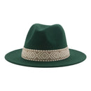 Panama Hat Western Cowboy Hats for Women Solid Big Brim Casual Fedoras Men Women Camel Black White Felted Hat Sombreros Gorras