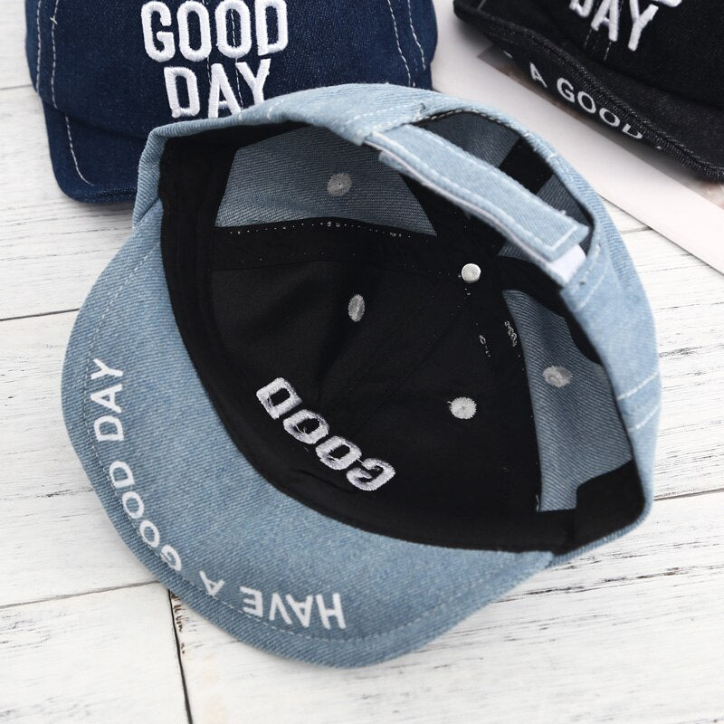 6-24 Months Spring Summer Baby Hat Baby Girls Boys Denim Baseball Cap Kids I Love Mama and Papa Flat Cap Children Sun Hat