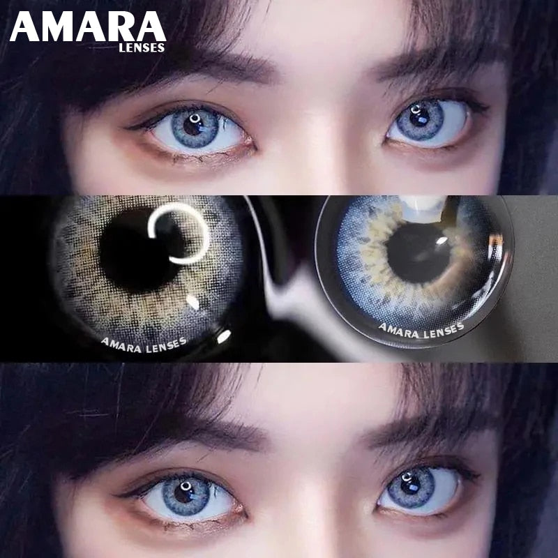 AMARA 1Pair Color Contact Lenses for Eyes OMG Series Soft Contact Lens Beauty Contact Lenses Eye Cosmetic Color Lens Eyes