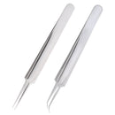 Stainless Steel Eyelashes Tweezers Professional For Lashes Extension Gold Decor Anti-static Eyebrow Tweezers Eyelash Extension
