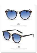 Vintage Round Rivet Brand Designer Sunglasses Women Eyewear Gradient Female Retro Sun Glasses Elegant Classic Oculos De Sol