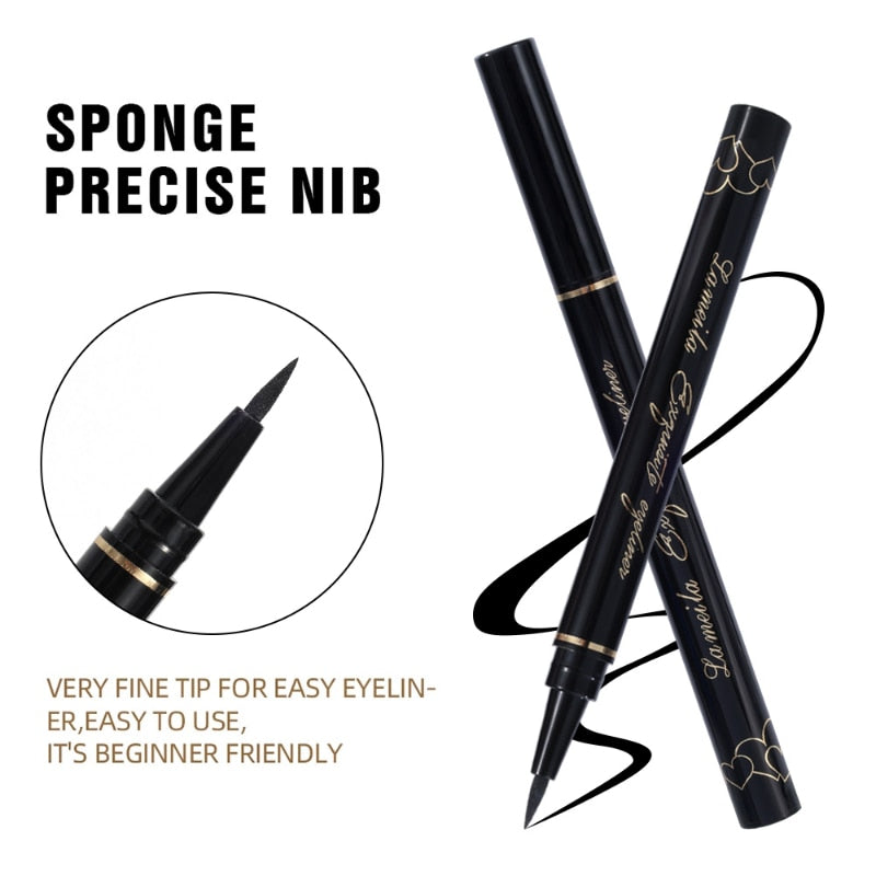 Waterproof Black Eyeliner Long Lasting Non-smudge Quickily Drying Smooth Matte Brown Liquid Eyeliner Pen Cosmetic Eyes Makeup