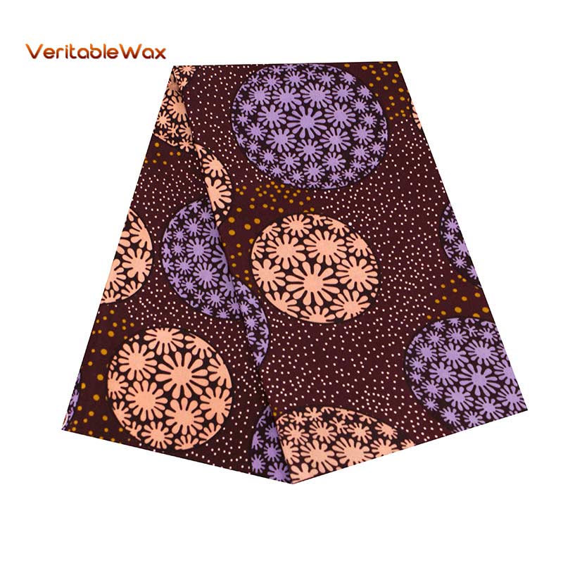 African Wax Polyester Wax Fabric High Quality Ankara Veritablewax African Wax Print Fabric A-6