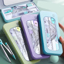 7pcs Mathematical Set Compass Lead Straight Ruler Combination for Students School Supplies Cute Math Drawing Measuring Tool
