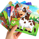 New 20 Piece Montessori 3d Puzzle Cartoon Animal Vehicle Jigsaw Wood Puzzle Game Early Learning Educational Toys For Children