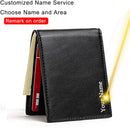 ZOVYVOL Customized Name Carbon Fiber Leather Smart Wallet Cards Holder RFID Money Clips Wallet Men Slim Purse Credit Card Holder
