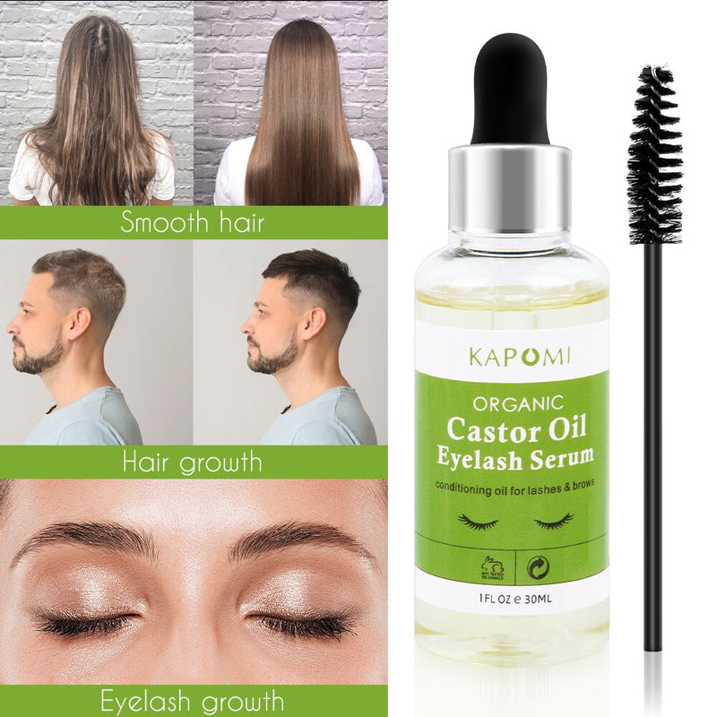 Natural Castor Oil Eyelashes Growth Essential Oil Thick Longer Nourishing Enhancer Lash Eyebrow Hair Growth Liquid Castor Oils