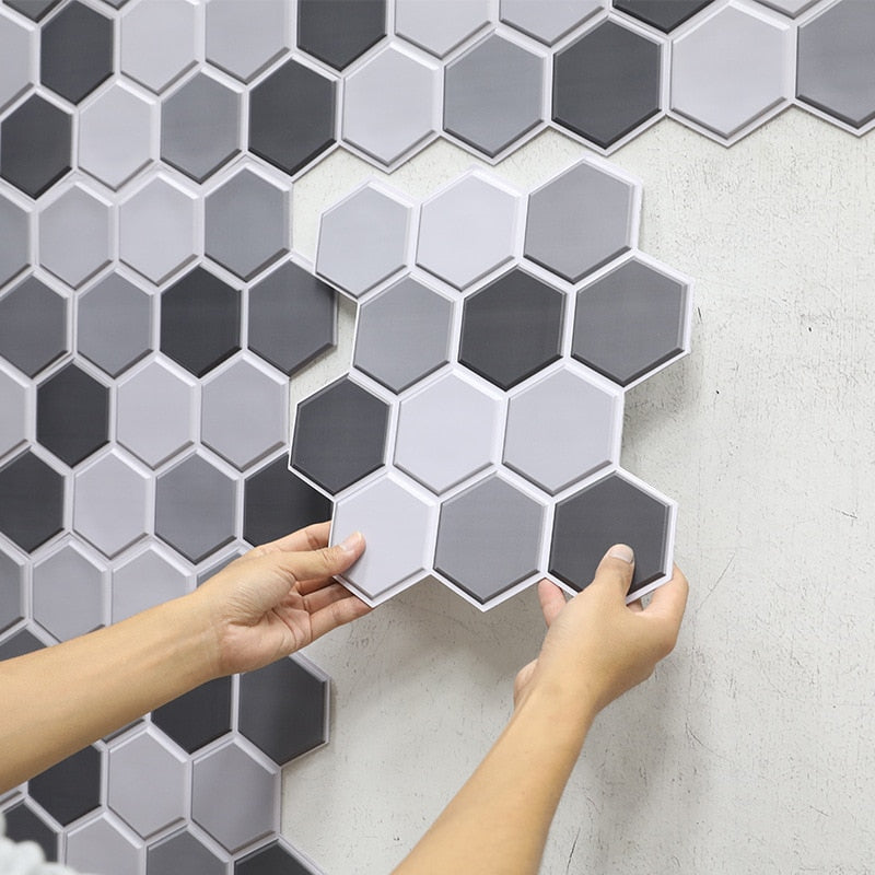 12/30pcs 3D Wall Sticker Marble Pattern PVC Waterproof Self-Adhesive Wall Paper 30x30cm Brick Grain Bathroom Wall Stickers