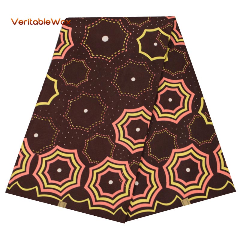 African Wax Polyester Wax Fabric High Quality Ankara Veritablewax African Wax Print Fabric A-6