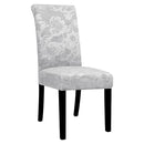 Velvet Elastic Chair Covers Removable Anti-dirty Seat Jacquard  Stretch Chair Covers For Dining Room Kitchen Hotel 1/2/4/6 Pcs