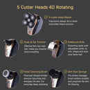 5 in 1 Electric Shaver For Men Bald Head Polish Hair Clipper Trimmer Floating 5 Blade Heads Shaving Machine Rechargeable Razors