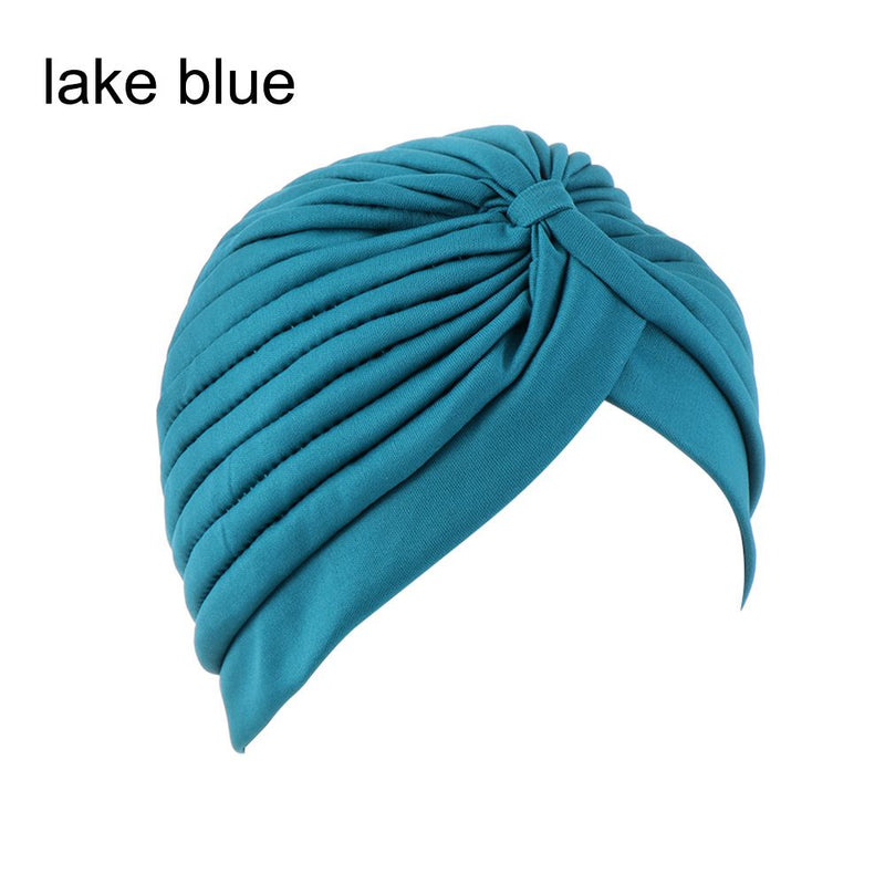 Women Shine Silver Gold Knot Twist Turban Headbands Cap Autumn Winter Warm Headwear Casual Streetwear Female Muslim Indian Hats