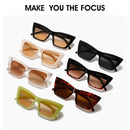 Fashion Square Sunglasses Woman Vintage Cat Eye Design Sun Glasses Female Male Personality Cool Retro Black Cateye Oculos