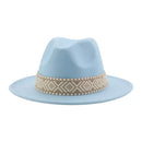 Panama Hat Western Cowboy Hats for Women Solid Big Brim Casual Fedoras Men Women Camel Black White Felted Hat Sombreros Gorras