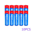 100% Original  AA rechargeable 1.5V 9800mAh 1.5V for led light toy Camera Microphone battery