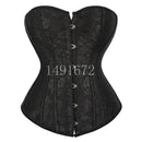 Corset Top for Women Lingerie Sexy Bustiers Overbust Gothic Clothes Halloween Vintage Plus Size Espartilho Mujer Black White