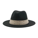 Panama Hat Western Cowboy Hats for Women Solid Big Brim Casual Fedoras Men Women Camel Black White Felted Hat Sombreros Gorras