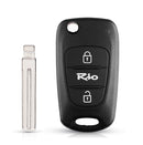KEYYOU New Remote Key Shell For Hyundai I20 I30 IX35 I35 Accent Kia Picanto Sportage K5 3 Buttons Flip Folding Remote Key Case