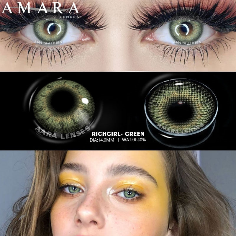 AMARA 1Pair Color Contact Lenses for Eyes OMG Series Soft Contact Lens Beauty Contact Lenses Eye Cosmetic Color Lens Eyes