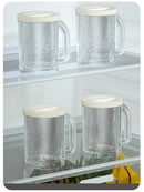 Freezing Beer Mug Double Layer Sandwich Liquid Refrigerator Frozen Cup Cold Drink Chilled Cups Kitchen Bar Drinkware