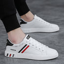 Men's Casual Shoes Lightweight Breathable Men Shoes Flat Lace-Up Men Sneakers White Business Travel Unisex Tenis Masculino