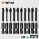 Greener Impact Strong Magnetic Batch Head Cross High Hardness Hand Drill Bit Screw Electric Screwdriver Set 50 65 70 90 150mm