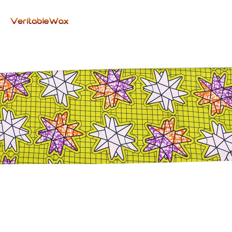 African Wax Polyester Wax Fabric High Quality Ankara Veritablewax African Wax Print Fabric A-6