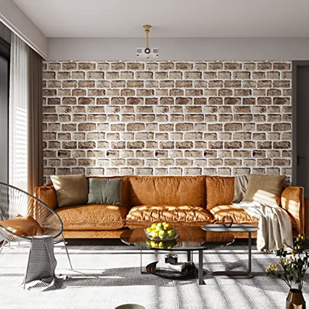 Brown Brick Contact Paper Peel and Stick Wallpaper Vinyl Self Adhesive