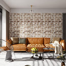 Brown Brick Contact Paper Peel and Stick Wallpaper Vinyl Self Adhesive Removable Waterproof Wall Paper for Wall Countertop