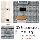 3D Wall Stickers 30x30cm Water and Oil Proof Not Fade wall papers Imitation Brick Tile Stone grain cobblestone for Home Decorate