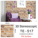 3D Wall Stickers 30x30cm Water and Oil Proof Not Fade wall papers Imitation Brick Tile Stone grain cobblestone for Home Decorate