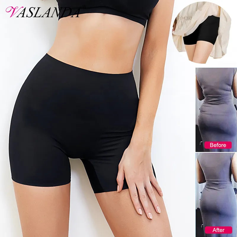 Seamless Tummy Control Lace Slip Shorts for Women | Soft Boyshorts Panties