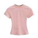 New High Quality Casual T shirt Sexy Slim Short Sleeves Fashion Trend Solid Women Clothing y2k Tops