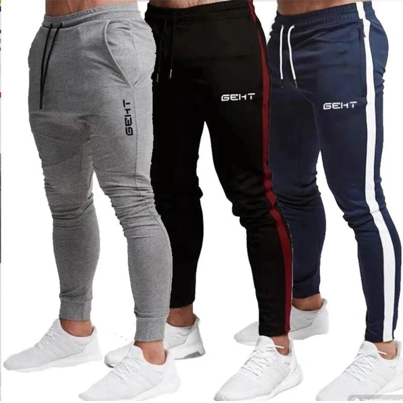 GEHT brand Casual Skinny Pants Mens Joggers Sweatpants Fitness Workout Brand Track pants New Autumn Male Fashion Trousers